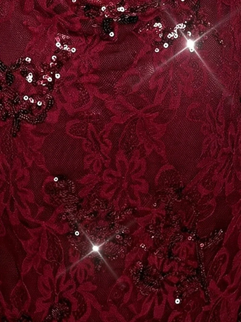 Burgundy Party Women's Elegant Formal Maxi Dress